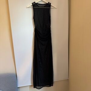 Black Mesh Swim Cover-Up, Size XS – Fits Slim Frame